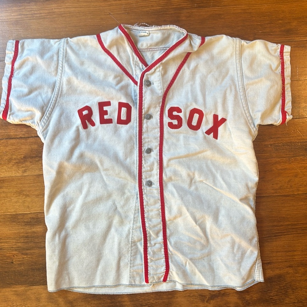 Vintage kids large red Sox jersey.